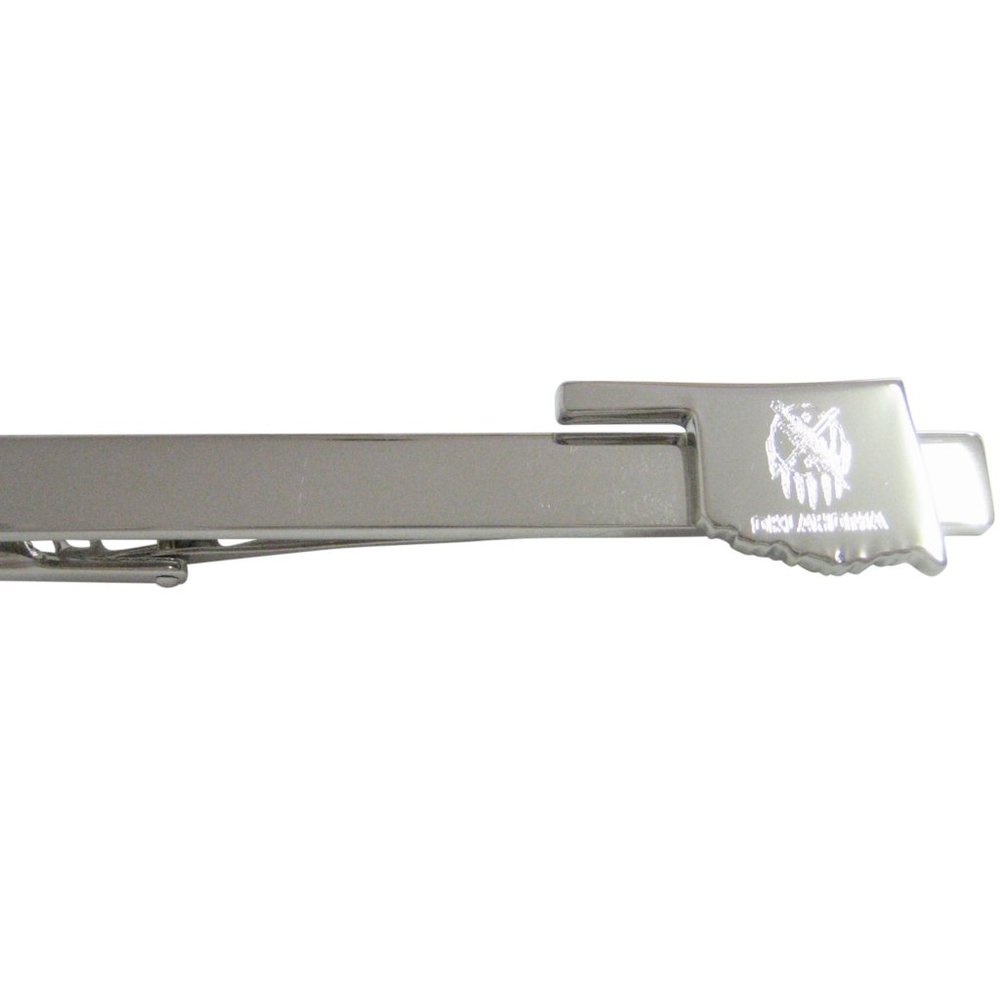 Oklahoma State Map Shape and Flag Design Tie Clip